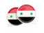Syria. Round chat icon. Download icon.