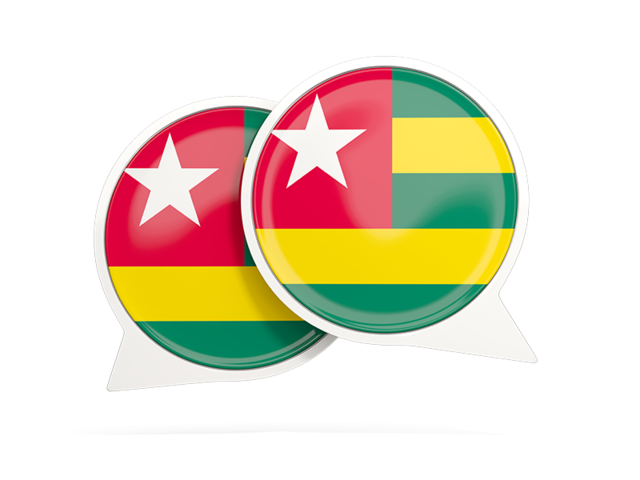 Round chat icon. Download flag icon of Togo at PNG format