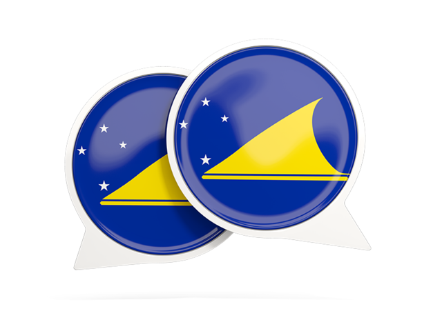 Round chat icon. Download flag icon of Tokelau at PNG format