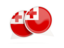 Tonga. Round chat icon. Download icon.