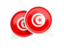 Tunisia. Round chat icon. Download icon.