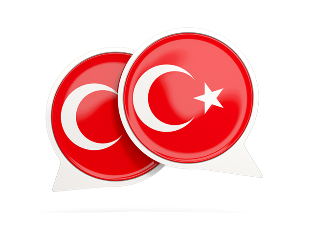 Round chat icon. Download flag icon of Turkey at PNG format