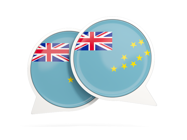 Round chat icon. Download flag icon of Tuvalu at PNG format