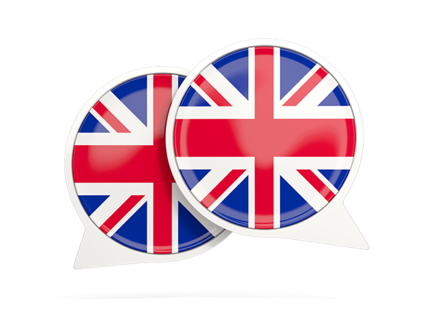 Round chat icon. Download flag icon of United Kingdom at PNG format
