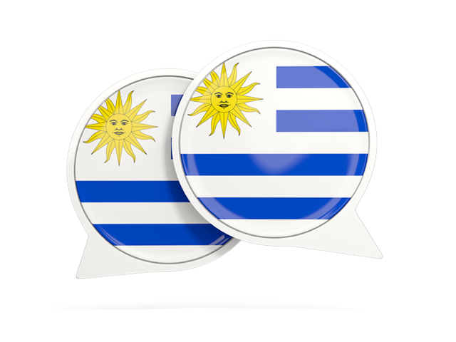 Round chat icon. Download flag icon of Uruguay at PNG format