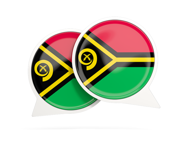 Round chat icon. Download flag icon of Vanuatu at PNG format
