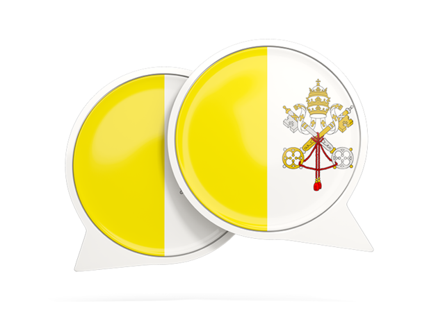 Round chat icon. Download flag icon of Vatican City at PNG format