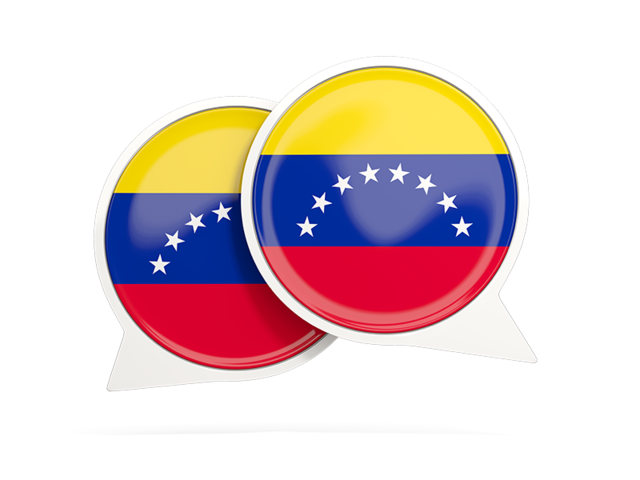 Round chat icon. Download flag icon of Venezuela at PNG format