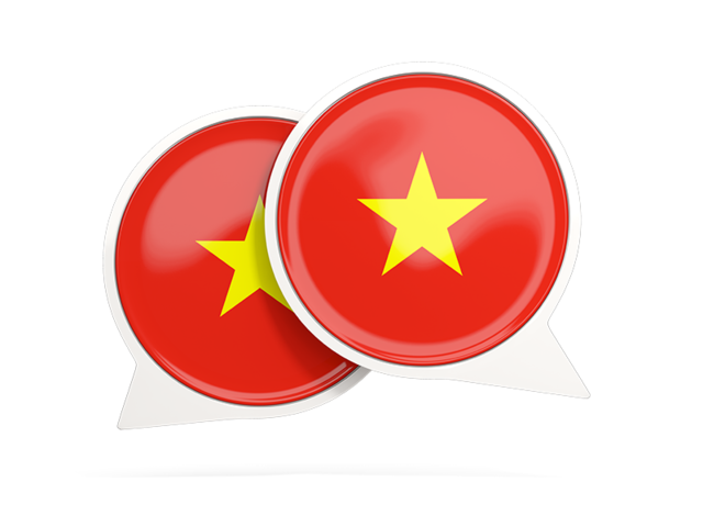 Round chat icon. Download flag icon of Vietnam at PNG format
