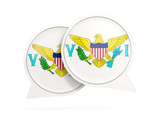 Round chat icon. Download flag icon of Virgin Islands of the United States at PNG format