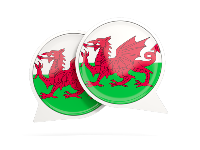 Round chat icon. Download flag icon of Wales at PNG format