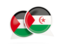 Western Sahara. Round chat icon. Download icon.