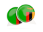 Zambia. Round chat icon. Download icon.