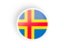 Aland Islands. Round concave icon. Download icon.