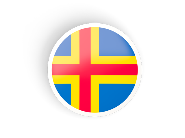 Round concave icon. Download flag icon of Aland Islands at PNG format