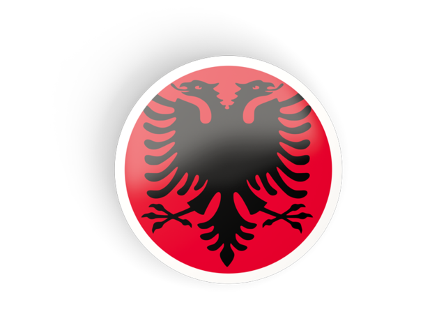 Round concave icon. Download flag icon of Albania at PNG format