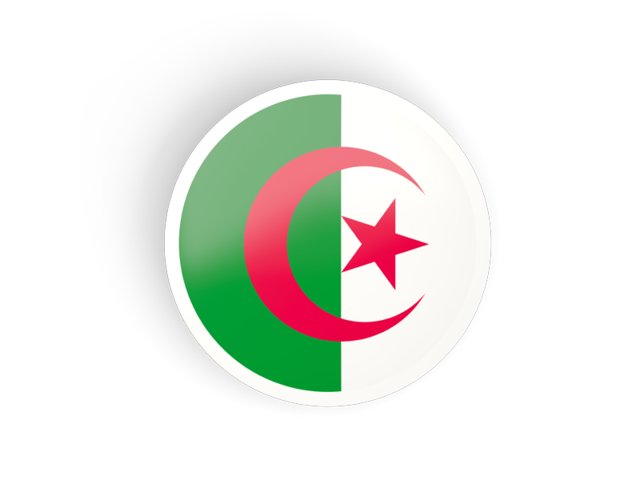 Round concave icon. Download flag icon of Algeria at PNG format