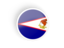 American Samoa. Round concave icon. Download icon.