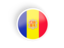 Andorra. Round concave icon. Download icon.