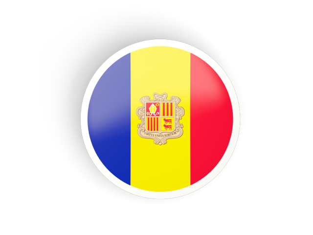 Round concave icon. Download flag icon of Andorra at PNG format