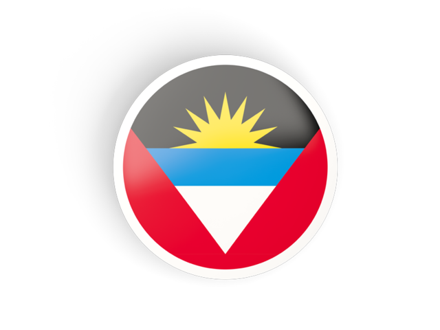 Round concave icon. Download flag icon of Antigua and Barbuda at PNG format