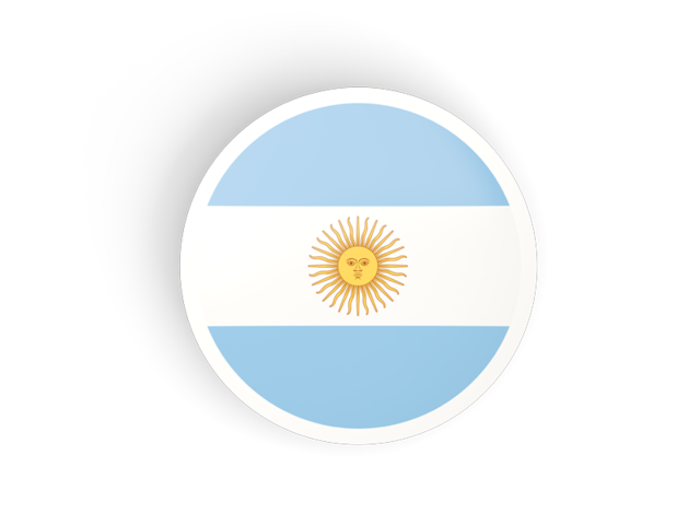 Round concave icon. Download flag icon of Argentina at PNG format