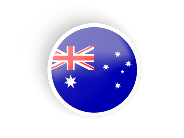 Круглая вогнутая иконка. Скачать флаг. Австралийский Союз