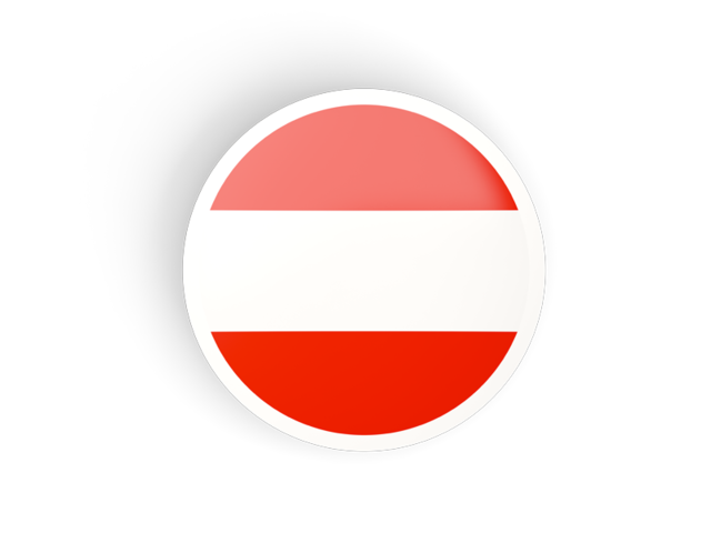 Круглая вогнутая иконка. Скачать флаг. Австрия