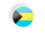 Bahamas. Round concave icon. Download icon.