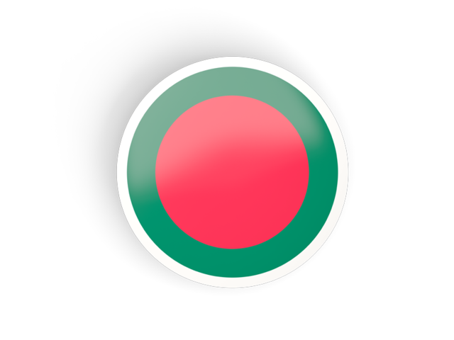 Круглая вогнутая иконка. Скачать флаг. Бангладеш