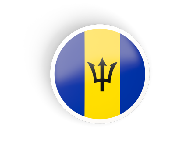 Круглая вогнутая иконка. Скачать флаг. Барбадос