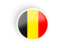 Belgium. Round concave icon. Download icon.