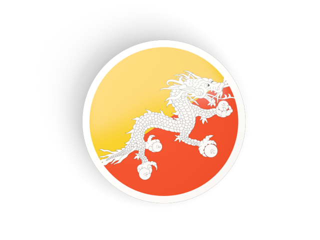 Round concave icon. Download flag icon of Bhutan at PNG format