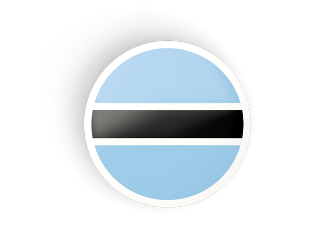 Round concave icon. Download flag icon of Botswana at PNG format