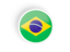 Brazil. Round concave icon. Download icon.