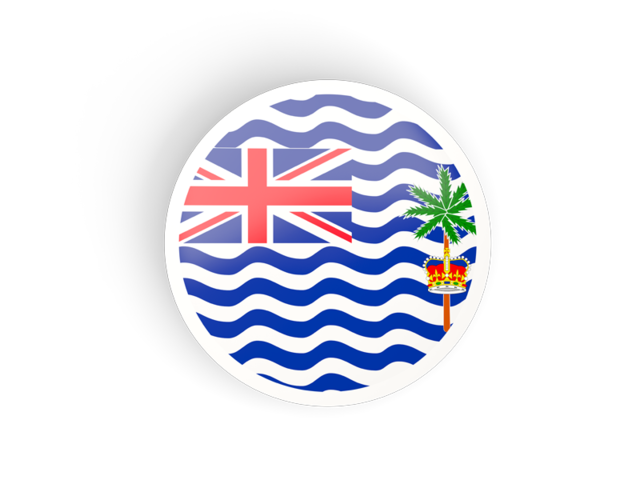 Круглая вогнутая иконка. Скачать флаг. Британская территория в Индийском океане