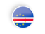 Cape Verde. Round concave icon. Download icon.