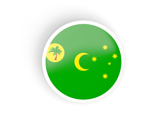 Round concave icon. Download flag icon of Cocos Islands at PNG format