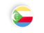 Comoros. Round concave icon. Download icon.