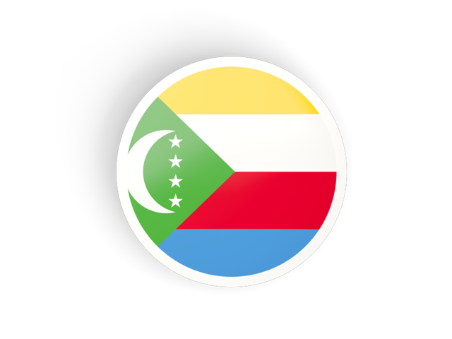 Round concave icon. Download flag icon of Comoros at PNG format