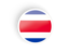 Costa Rica. Round concave icon. Download icon.