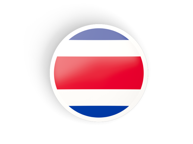 Круглая вогнутая иконка. Скачать флаг. Коста-Рика