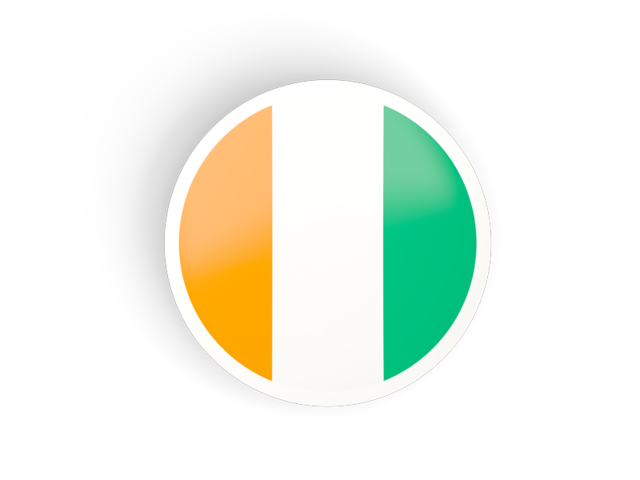 Round concave icon. Download flag icon of Cote d'Ivoire at PNG format