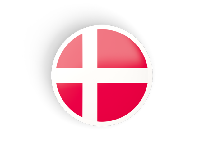 Round Concave Icon Illustration Of Flag Of Denmark