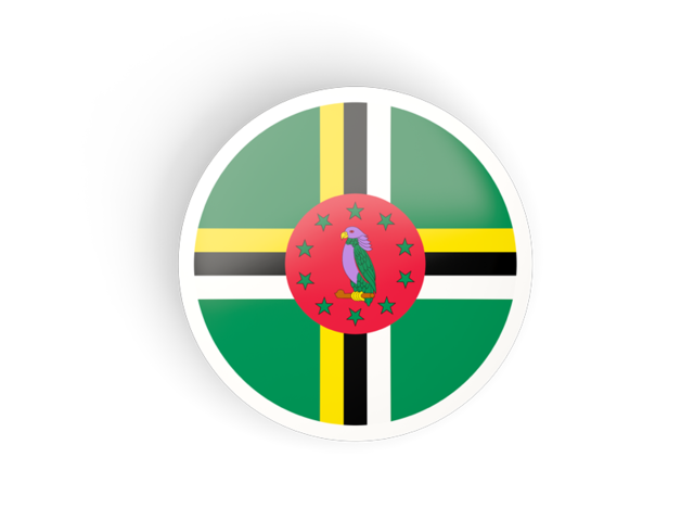 Round concave icon. Download flag icon of Dominica at PNG format
