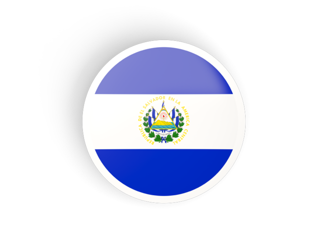 Round concave icon. Download flag icon of El Salvador at PNG format