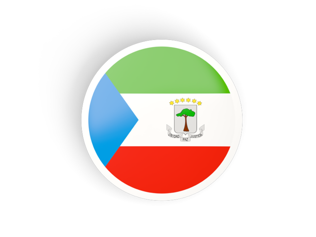 Круглая вогнутая иконка. Скачать флаг. Экваториальная Гвинея