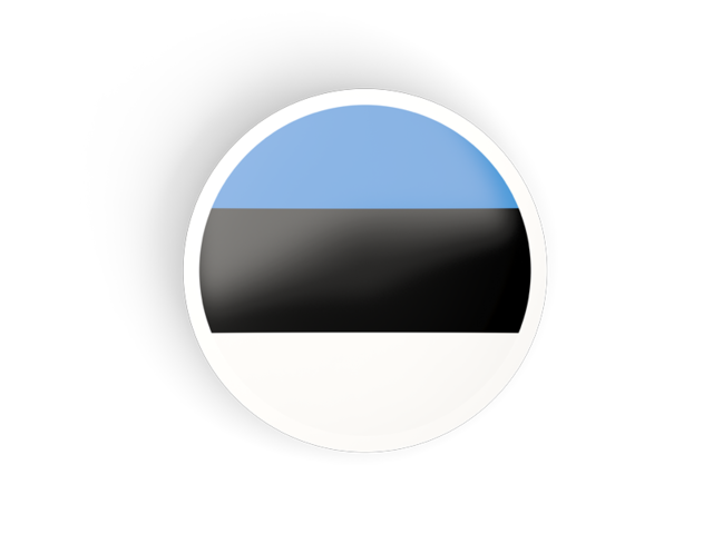 Круглая вогнутая иконка. Скачать флаг. Эстония