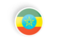 Ethiopia. Round concave icon. Download icon.