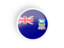 Falkland Islands. Round concave icon. Download icon.